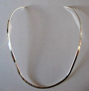 Sterling Silver 925 Choker/Collar Necklace U No Clasp