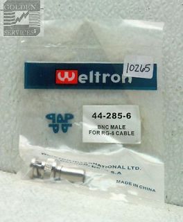 Weltron 44 285 6 RG 6 BNC Male Cable Connector (Pack of 18)