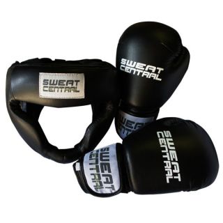   GLOVES & HEAD GUARD SET PROTECTIVE KICKBOXING MMA SPARRING PUNCHING