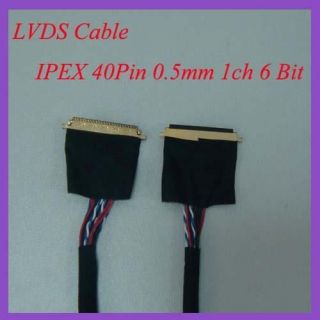 LVDS CABLE IPEX 40PIN 0.5mm pitch 1ch 6bit for 10.1inch~15.6inch lcd 