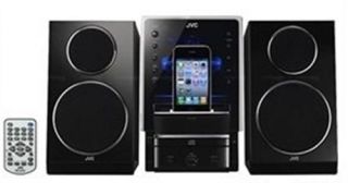 BLACK JVC UX LP55 CD  MICRO COMPONENT STEREO SYSTEM W/ APPLE IPOD 