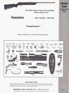 1962 Remington 514 single shot rifle instruction