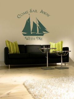   Wall Decal Boat Come Sail Away With Me Song Lyrics Words Expressions