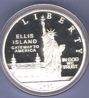 ELLIS ISLAND GATEWAY TO AMERICA SILVER COIN NEW Liberty