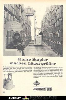 1972 Ameise Stapler Jungheinrich Forklift Truck Ad