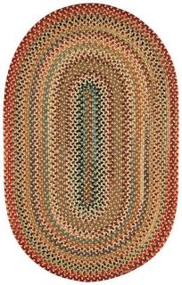 Capel Rugs Portland Wool Casual Country Braided Area Throw Rug Gold 