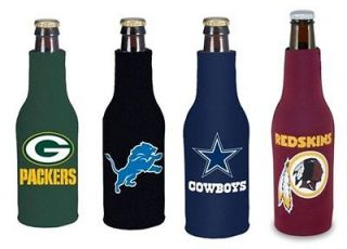 NFL Football Beer Bottle Holder Koozie   Neoprene Cooler   Pick your 