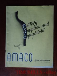 Vintage AMACO American Art Clay Co Pottery Ceramic Supply Catalog 