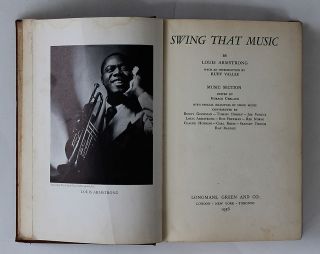 LOUIS Satchmo ARMSTRONG Swing That Music SIGNED Black Americana JAZZ 