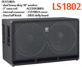 Carvin LS1802 2000w 18 18 Inch Dual Subwoofer Sub PA Speaker 4 Ohm 