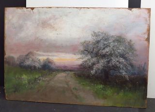 William H. Chandler Impressionist Pastel Painting Spring Landscape 