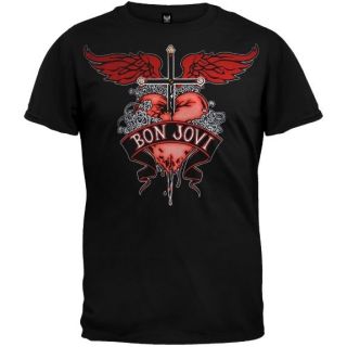 Bon Jovi   Heart T Shirt Music Artist Band Tee Shirt