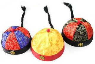 Collection 3pcs Ancient Chinese Peking Qing Dynasty man/prince hat Cap