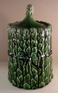 McCoy 10 Green Asparagus Spears Cookie Jar EXCELLENT USED COND