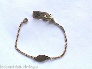 FRENCH 1940s GOLD ID NAME BRACELET   INFANT/BABY SIZE  NEW/OLD STOCK 