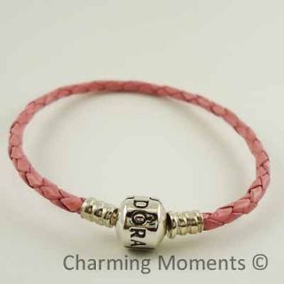 pandora pink leather bracelet in Charms & Charm Bracelets