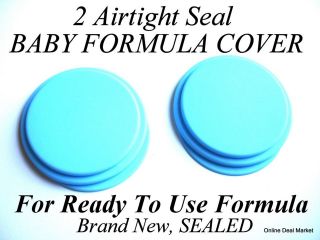 Pack Of 2 Airtight Seal Baby Formula Can Cover Lid Top Reusable Safe w 