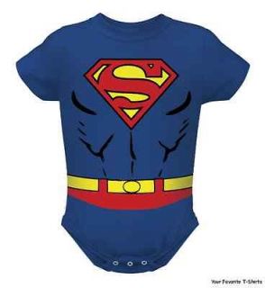 Licensed DC Comics Superman Costume Snapsuit Onesie 6M 12M 18M 24M