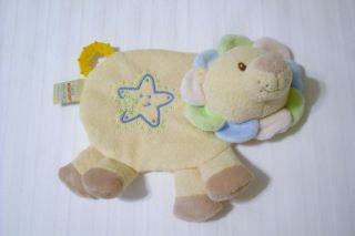 Baby Hugfun LION Plush Teether Toy Lovey Crinkle Feet EUC