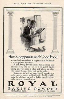 1908 Ad Royal Baking Powder Grape Cream Tar Tar Alum Phosphate Design 