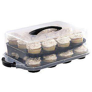   Count Cupcake Carrying Case Kitchen Bakeware Storage Tray New Fast Sh