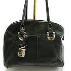 Makowsky AUTH Black Leather Lincoln Large Satchel Handbag Purse $238 