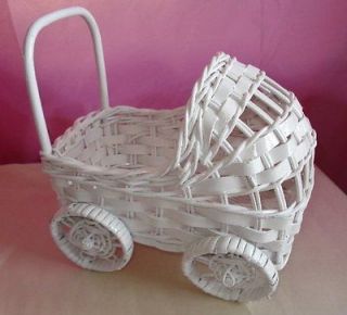   Wicker Baby Carriage (Set of 2) for Baby Shower Table Decorations