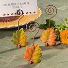 25 Autumn Wedding Favor Place Card Holder Leaf Design Bulk Lot