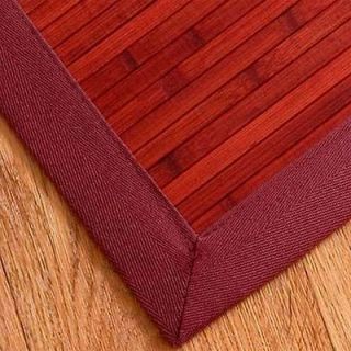 Gallerie 8x10 Large Red 100% Natural Bamboo Rug New