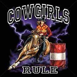 Barrel Racing Cowgirls Rule T Shirt Rodeo Tee Horse Hoodie Tank Top