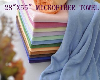 2PC LUXURY 28x55 NEW ABSORBENT MICROFIBER BATH TOWEL
