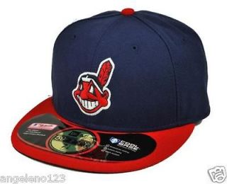 NEW ERA Cap 59Fifty Fitted MLB Baseball Hat Cleveland INDIANS Home 