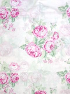 Simply Shabby Chic Pink Voile Curtain Panel 54x84 Pink Cabbage Roses