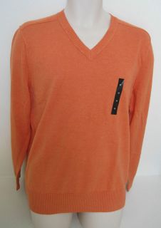 BANANA REPUBLIC Mens Orange V Neck Sweater Size M XXL NWT