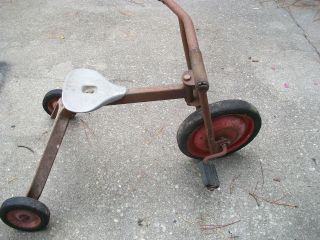 Vintage Antique Old Collectible PCA Tricycle Trike Childs Toys 
