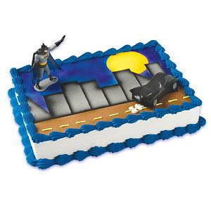 BATMAN Bat Man BatMobile Car Birthday Cake Decor Decoration Topper