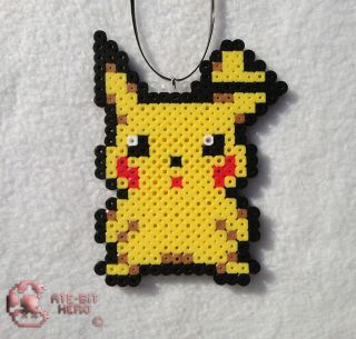 Pokemon Pikachu Necklace Decor Bead Sprite Perler Art