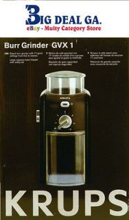   New) KRUPS BURR COFFEE BEAN MILLER/GRINDER GVX1 14