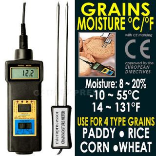 High Accuracy Grain Moisture Temperature Meter Tester