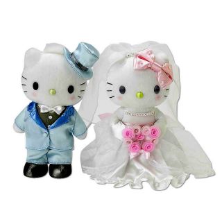 Sanrio Hello Kitty x Dear Daniel Wedding Rose Plush Stuff Toys Dolls 