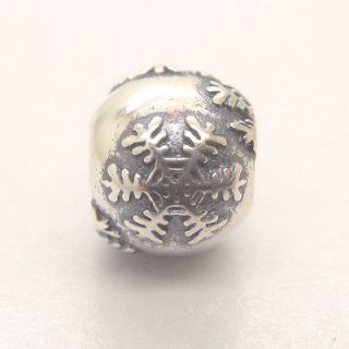Authentic 925 Silver core beautiful snowflake European beads charm 
