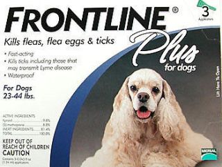 Frontline Plus Blue For Dogs Flea & Tick Juice 23   44 lbs 3 month 