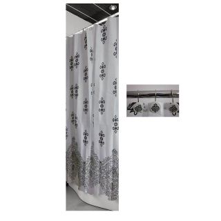 Pztex Deluxe Shower Curtain with Matching Hooks   8 Colors