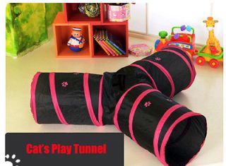 New Kitty Cat 3 Way Tunnel Play Cat Lover Toy Exercise Rabbit Puppy 