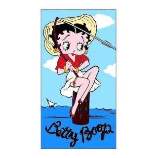 Betty Boop Fishing Beach Towel