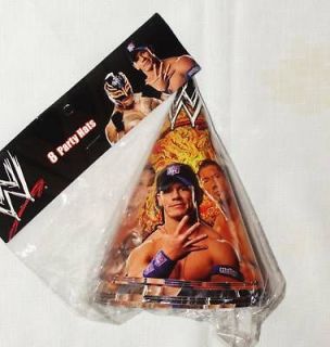 NEW ~WWE WRESTLING~ 8 PARTY HATS PARTY SUPPLIES