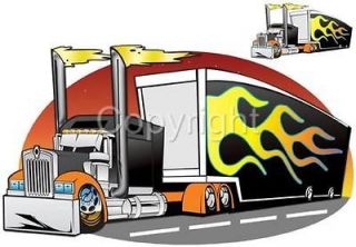 Cartoon Kenworth Big Rig Semi Truck Hauler Tshirt 2023