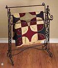   FRENCH CHIC Wrought Iron Scrolled QUILT / Towel RACK Holder Tuscan NEW