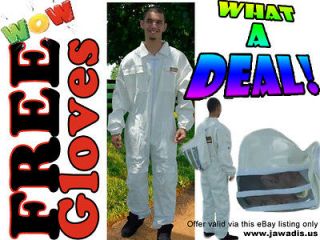 White Pest Control, Beekeeping, Beekeeper suit & FREE GLOVES. What a 