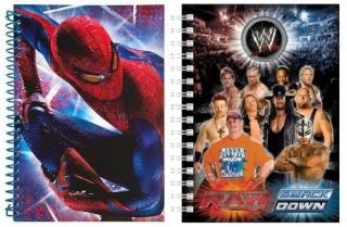   or WWE lined note book school pad paper Marvel Cena Mysterio HHH